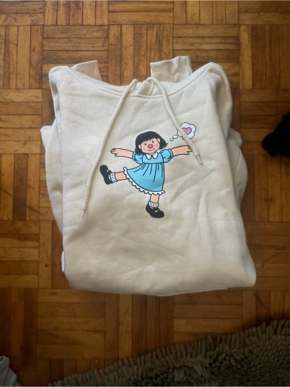 Women’s big comfy couch Molly hoodie in the colour ivory